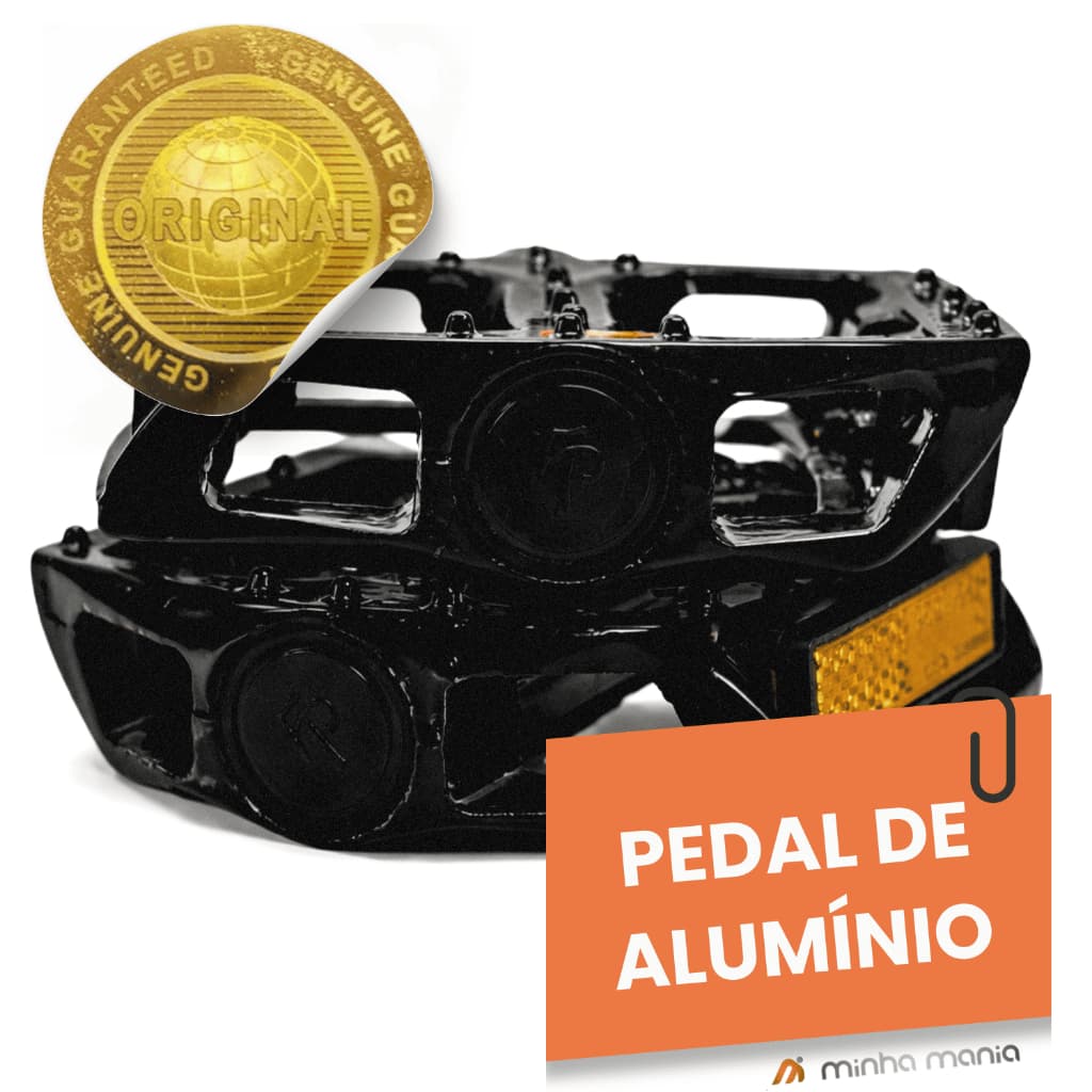 Pedal De Bicicleta Alumínio Plataforma Rosca Grossa Feimin