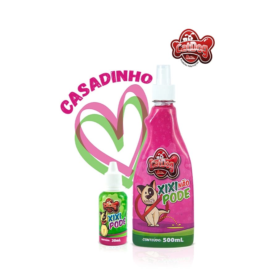 Kit Xixi Pode 30ml e Xixi Não Pode 500ml CatDog