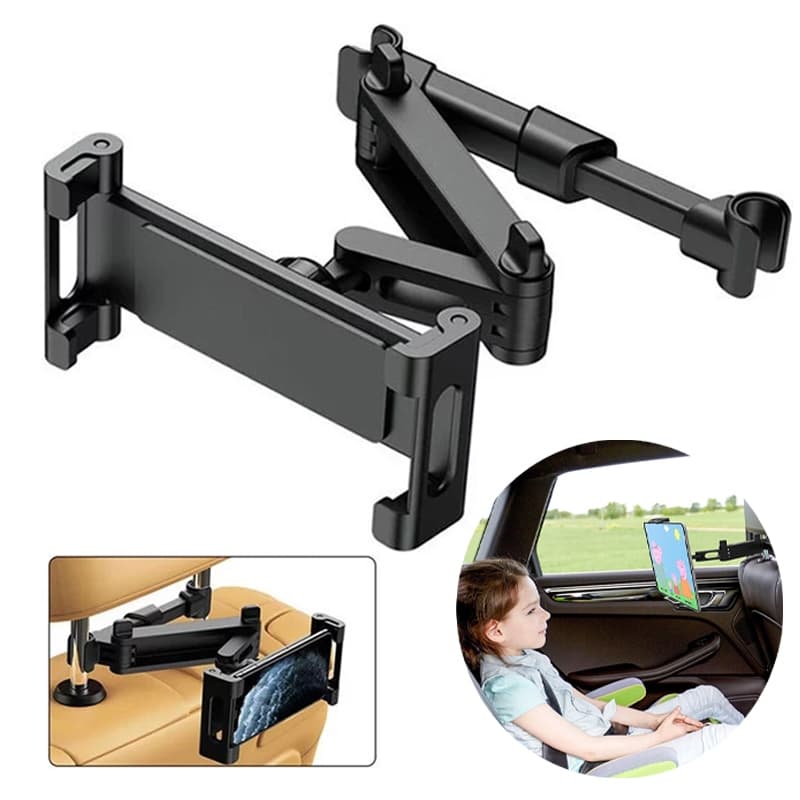 Telescópica Traseira Do Carro Travesseiro Suporte Telefone Tablet De Assento De Cabeça Montagem