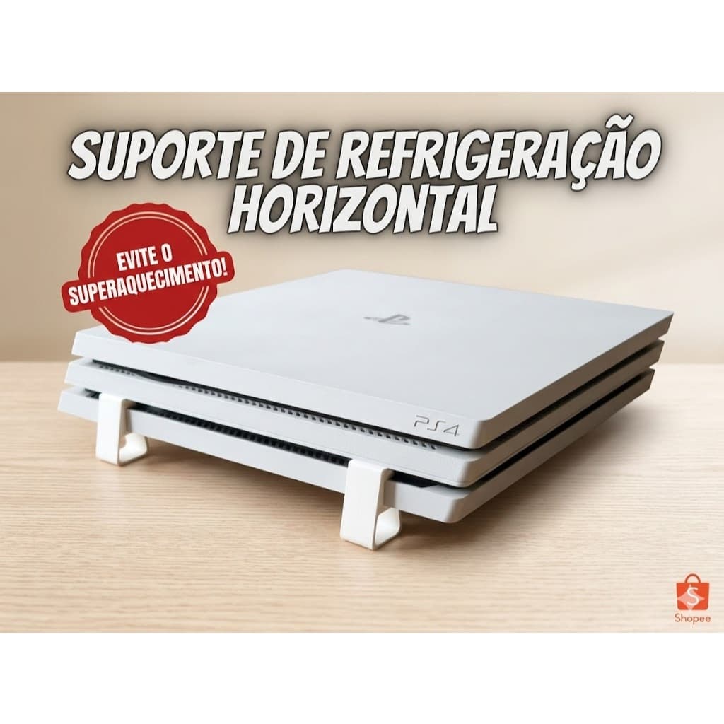 Suporte Pezinho PS4 Pro Horizontal Refrigeração Anti Aquecimento