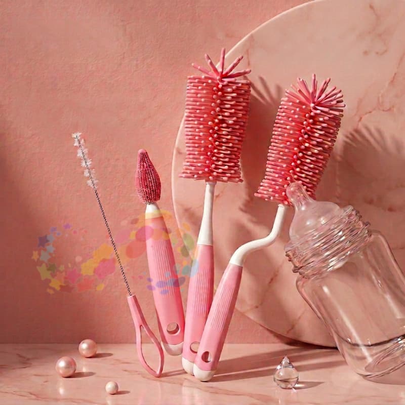 kit4 Escova de lava mamadeira para bebê Escova de silicone