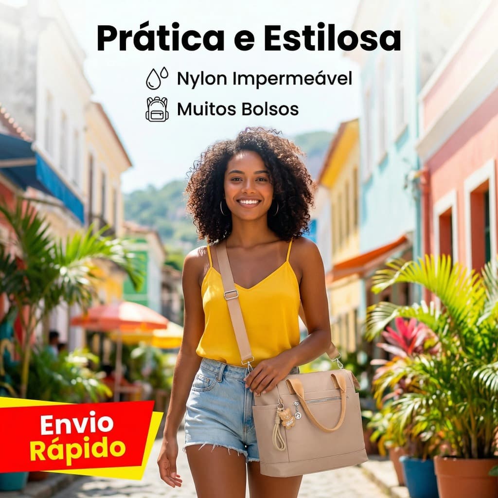 Bolsa Feminina A PROVA DA AGUAVersátil e Elegante para Festa, Trabalho, Viagem e Uso Diário L00067