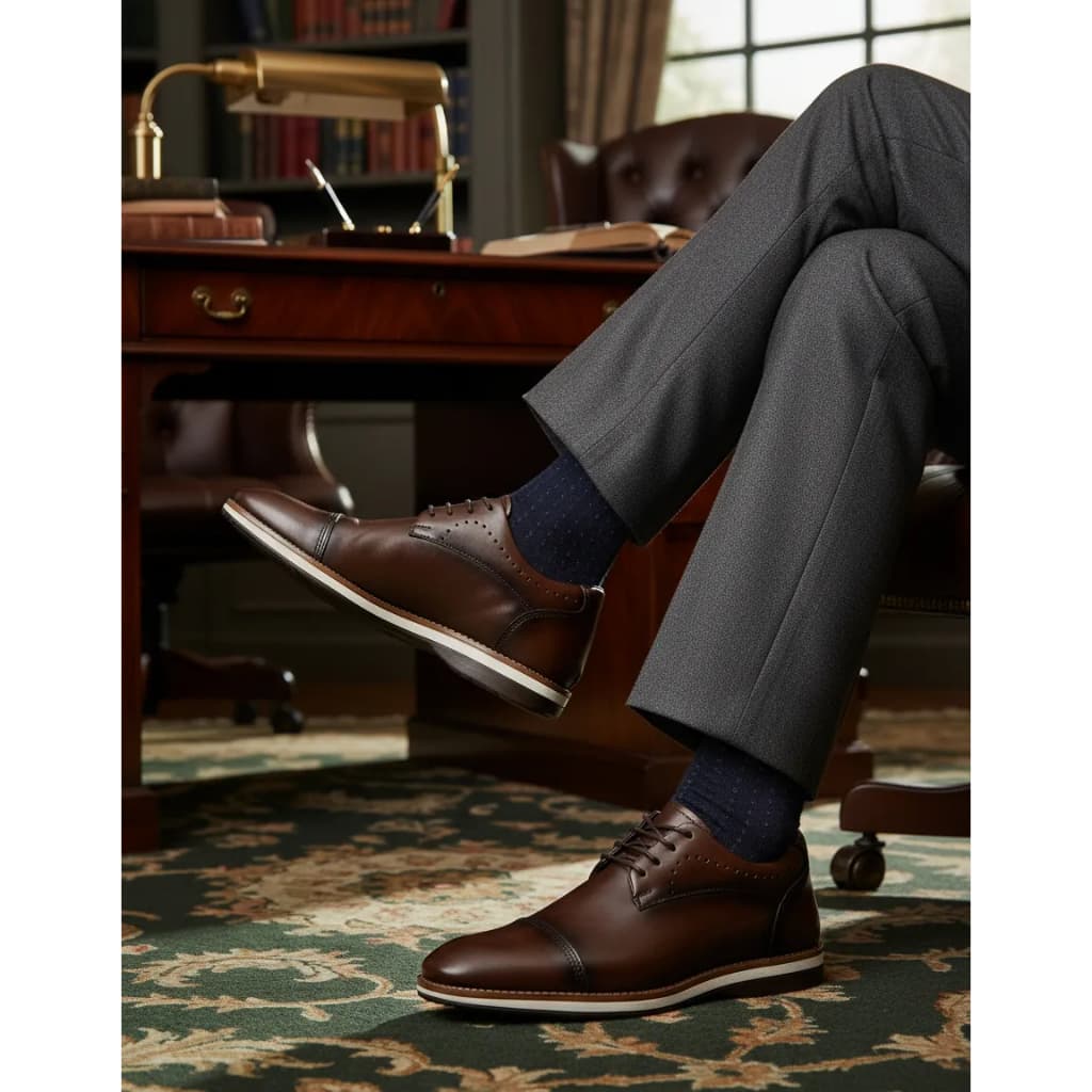 Sapato Masculino Oxford Santiago Confortável Sapato Social Brogue Sapato Casamento Igreja Festa