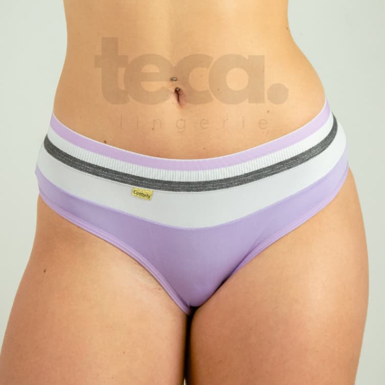 Kit 5 Calcinha Cintura Alta Arco Íris Feminina Forro 100% Algodão Confortável Dia a Dia