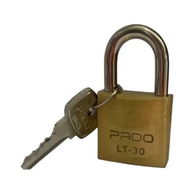 Cadeado Pado 30mm Com Chaves Alta Resistencia Cor Dourado