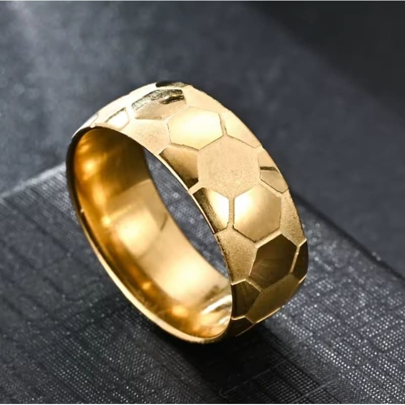 Anel Seleção Aço Inoxidável 8mm Dourado