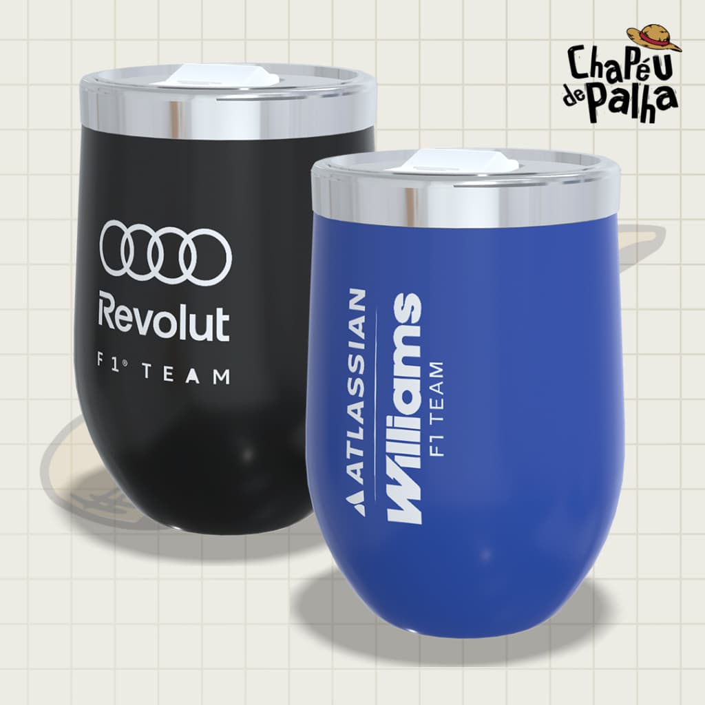 Copo Cuia Térmico – Corrida F1 – Presente Automobilismo - Personalizável Equipes