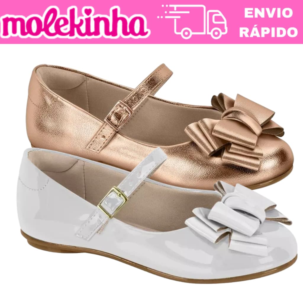 "Sapatilha Molekinha 2083.1122 Infantil Menina Confortável Casual Original"