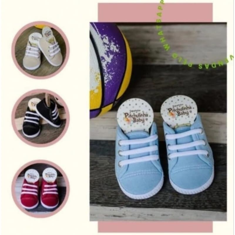 Sapatinho Tênis Bebê Recém‑Nascido Pitchulinha Baby Masculino Macio Confortável