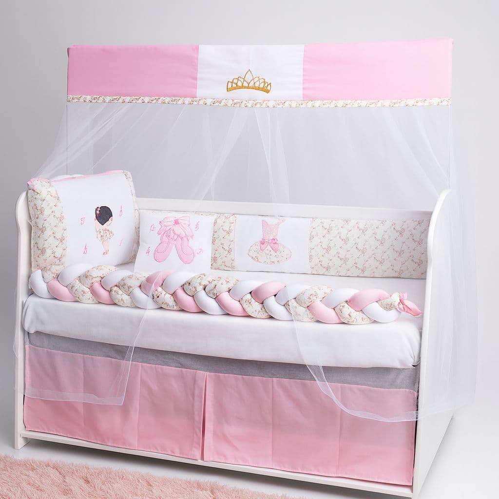 Kit Protetor Berço Completo para Bebê Menino Menina 6 Peças Confortável Seguro