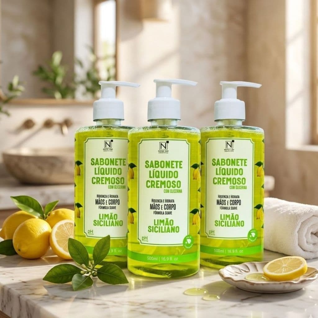 Kit 3 Unidades Sabonete Limão Siciliano Líquido 500 ml
