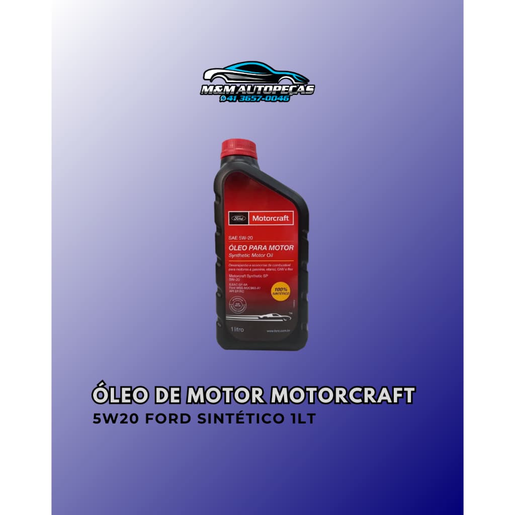 Óleo De Motor Motorcraft 5w20 Ford Sintético 1Lt
