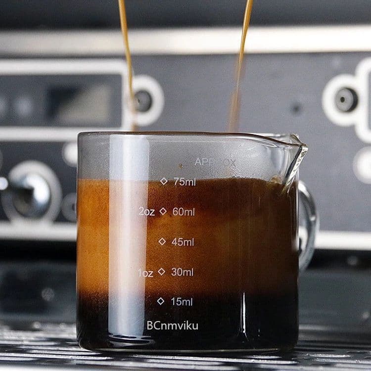 MINI Copo Medidor de Vidro borosilicato Para Café Expresso Leite Chá Cafeteria Barista