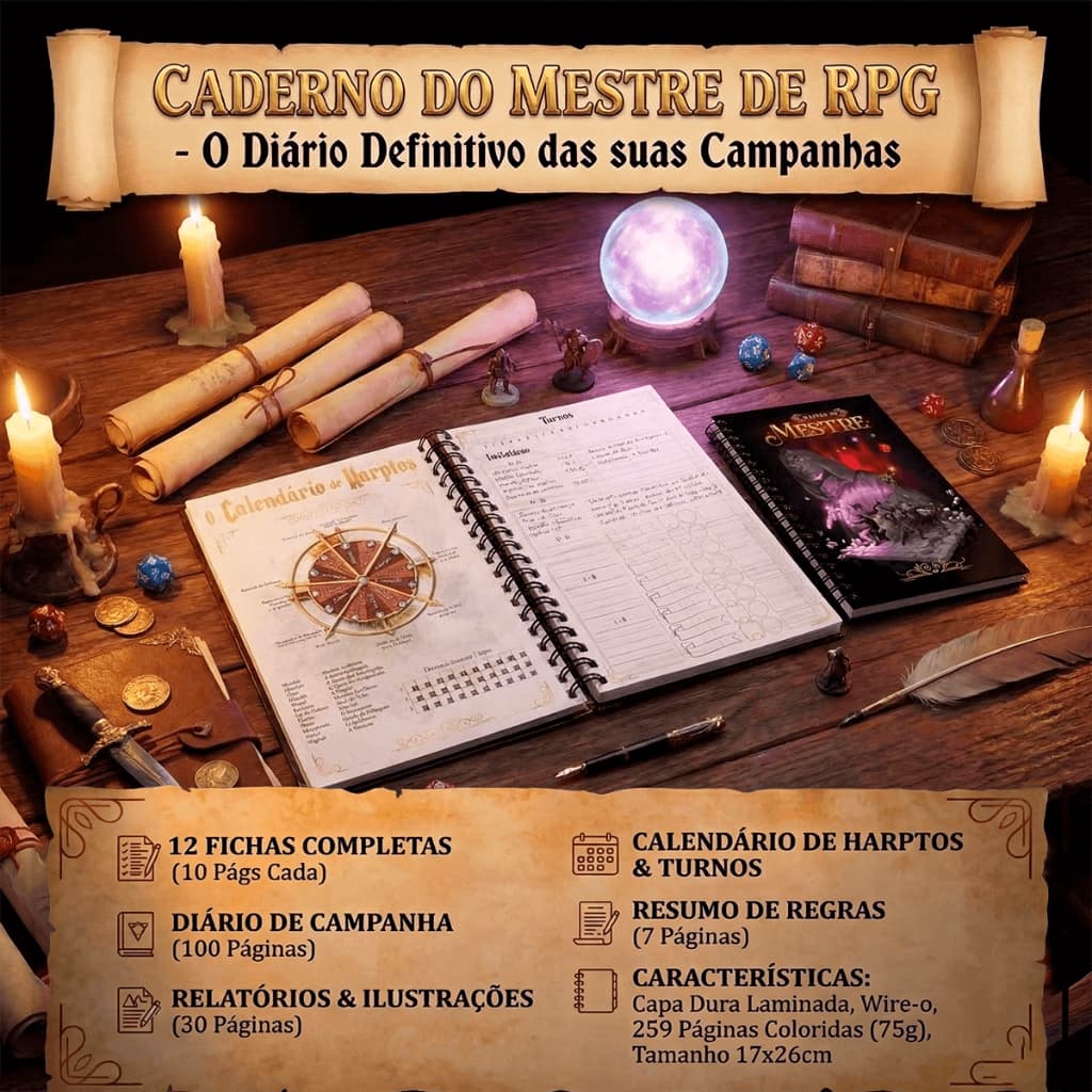 Caderno do Mestre de RPG de Mesa - Caderno para as Campanhas