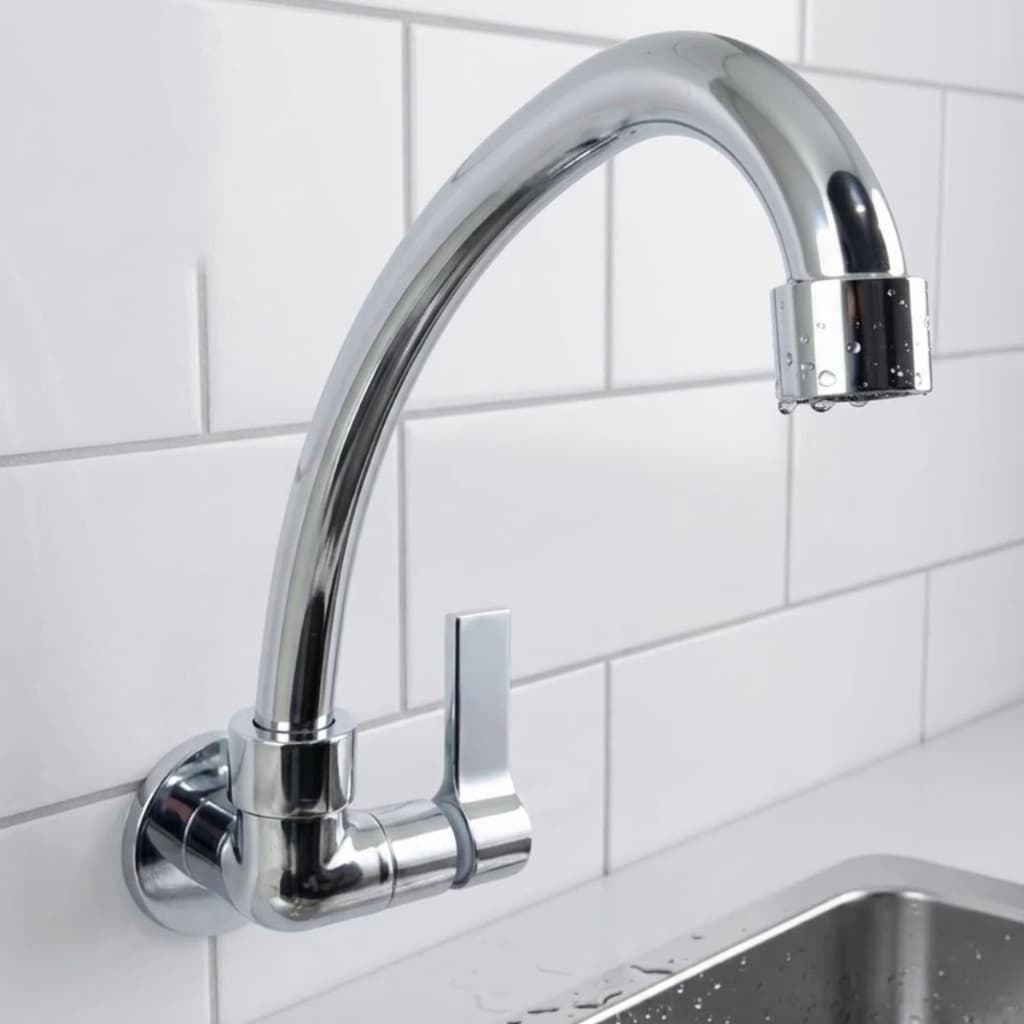 Torneira Pia Cozinha Lavabo Lavatório de Parede Cromada ABS 1/4 de Volta Bica Movel