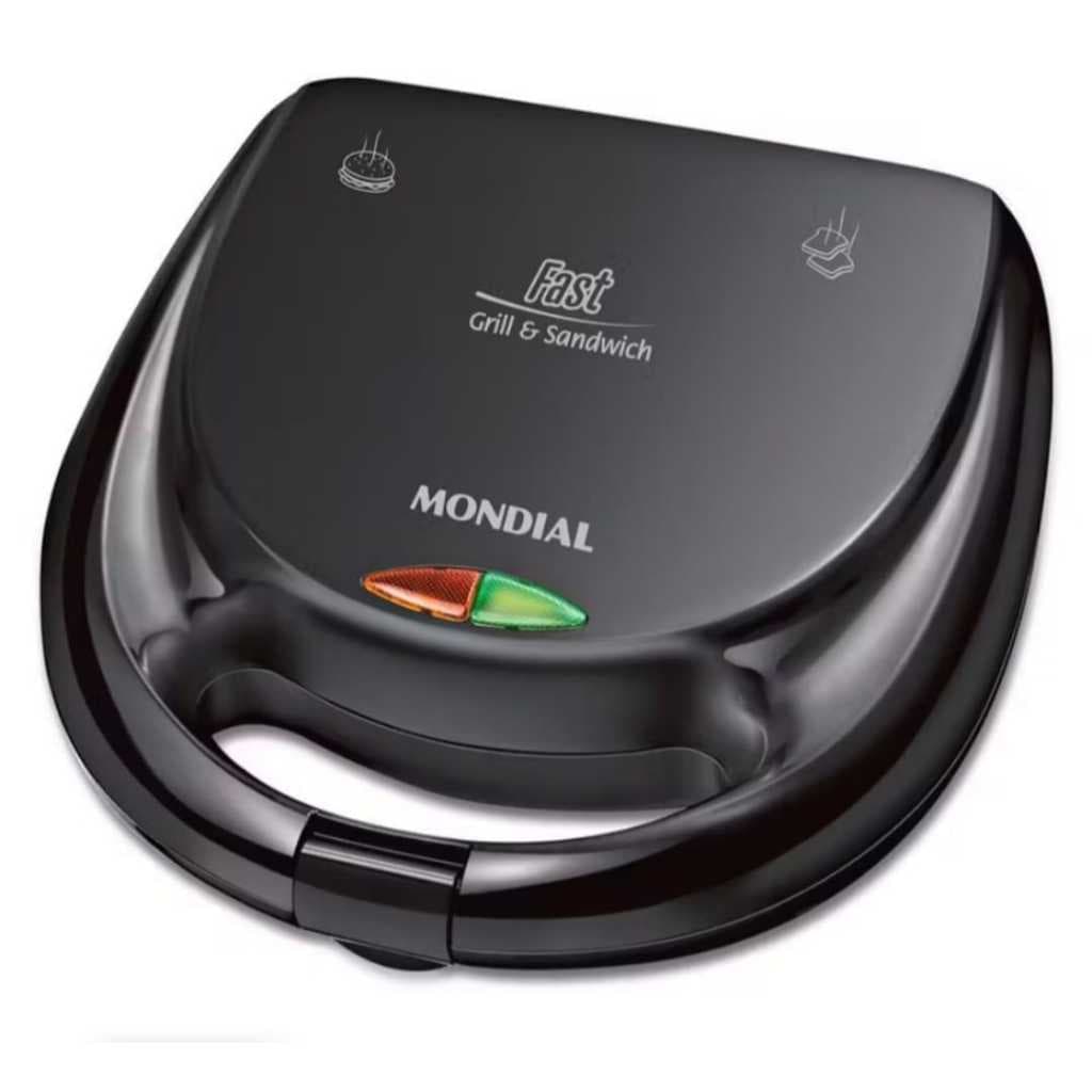 Grill e Sanduicheira elétrica Mondial Fast Grill & Sandwich 220v 750w