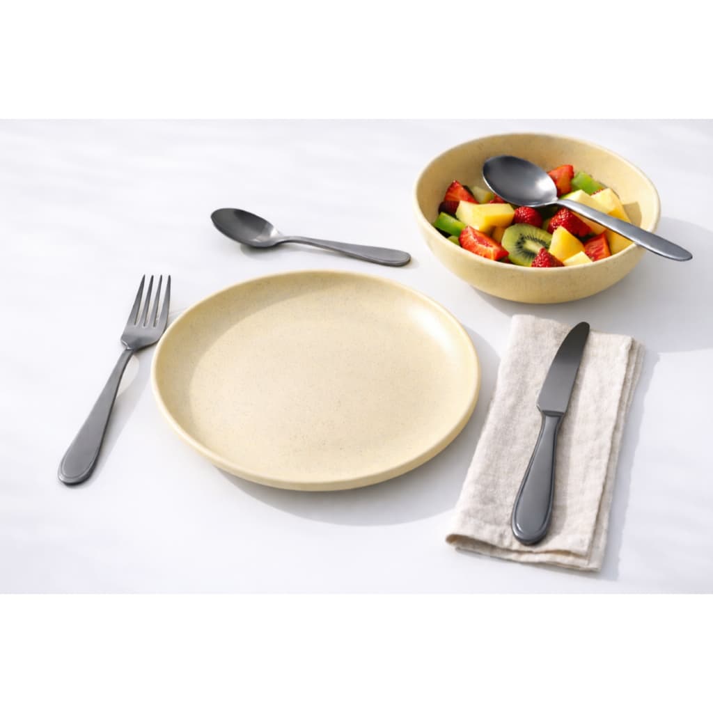 Faqueiro Black 24 Peças Aço Inox Jogo Talheres Mesa Posta Sunshine