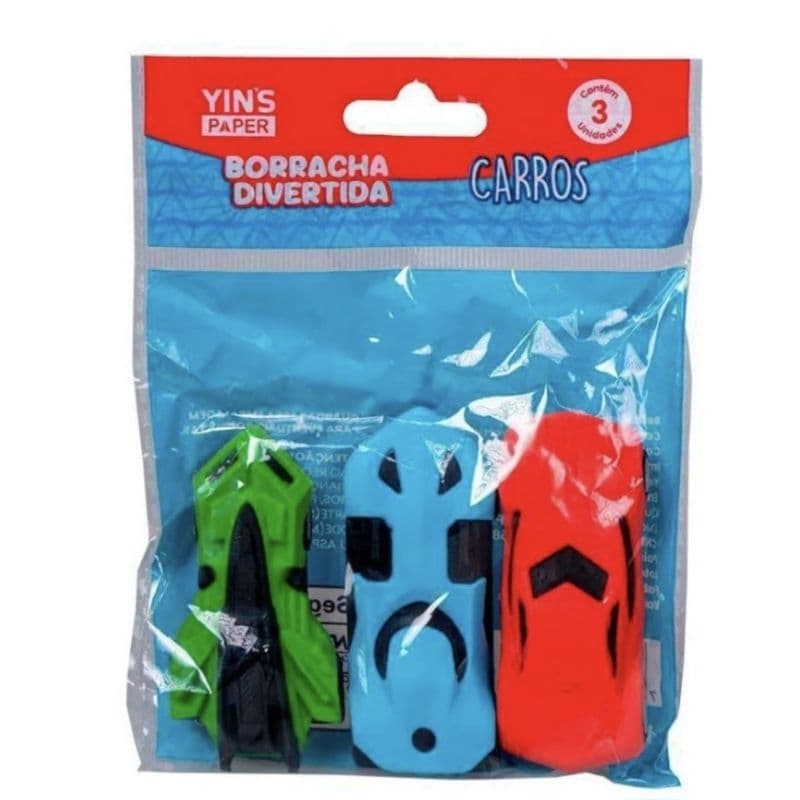 Kit com 3 Borrachas de Carros