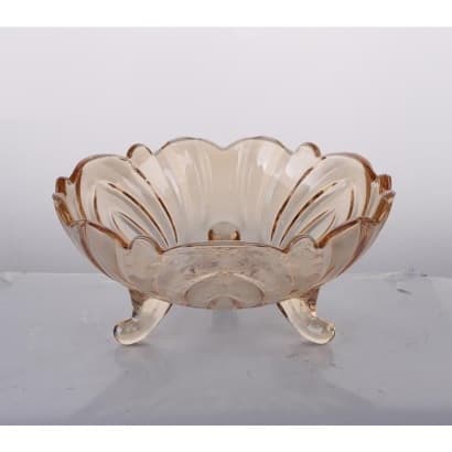 FRUTEIRA CENTRO DE MESA VIDRO RESISTENTE - COR ÂMBAR
