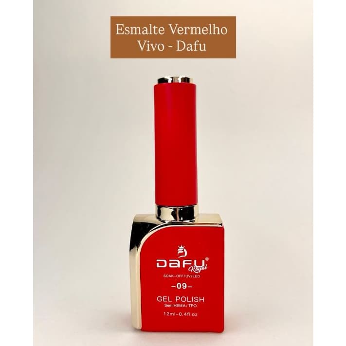Esmalte em Gel Vermelho Tomate - DAFU - 12ml