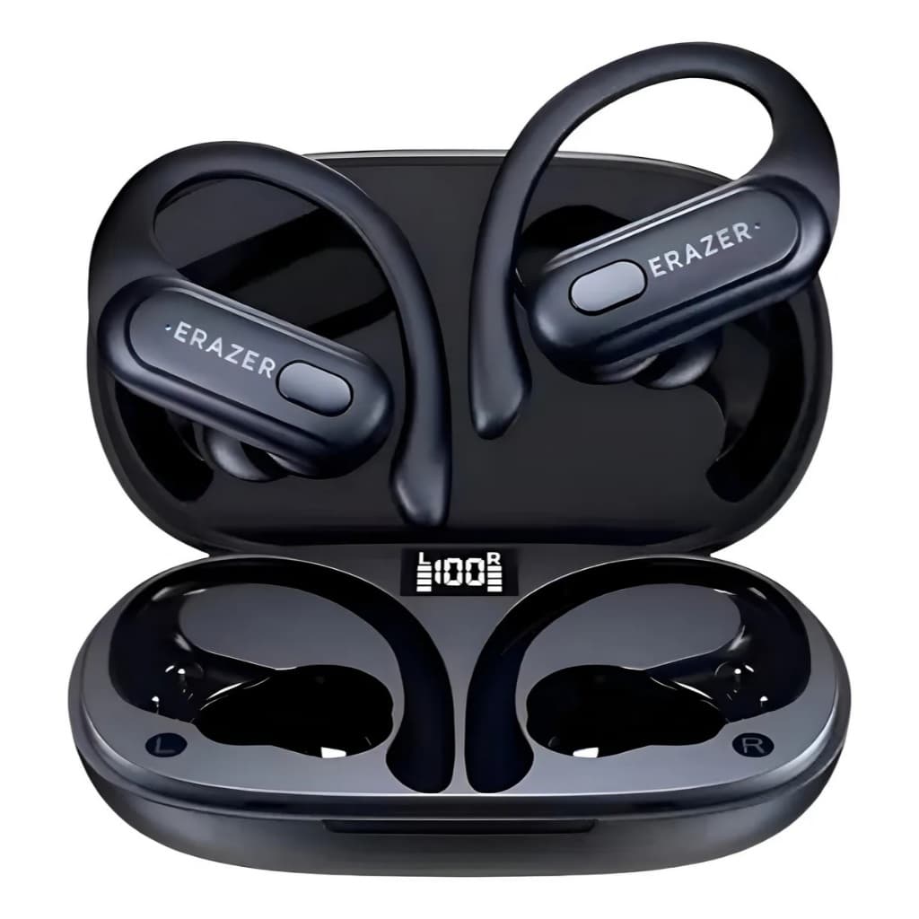 Fone De Ouvido Esportivo para academia e corrida com gancho Lenovo Erazer xt Bluetooth Preto Preto