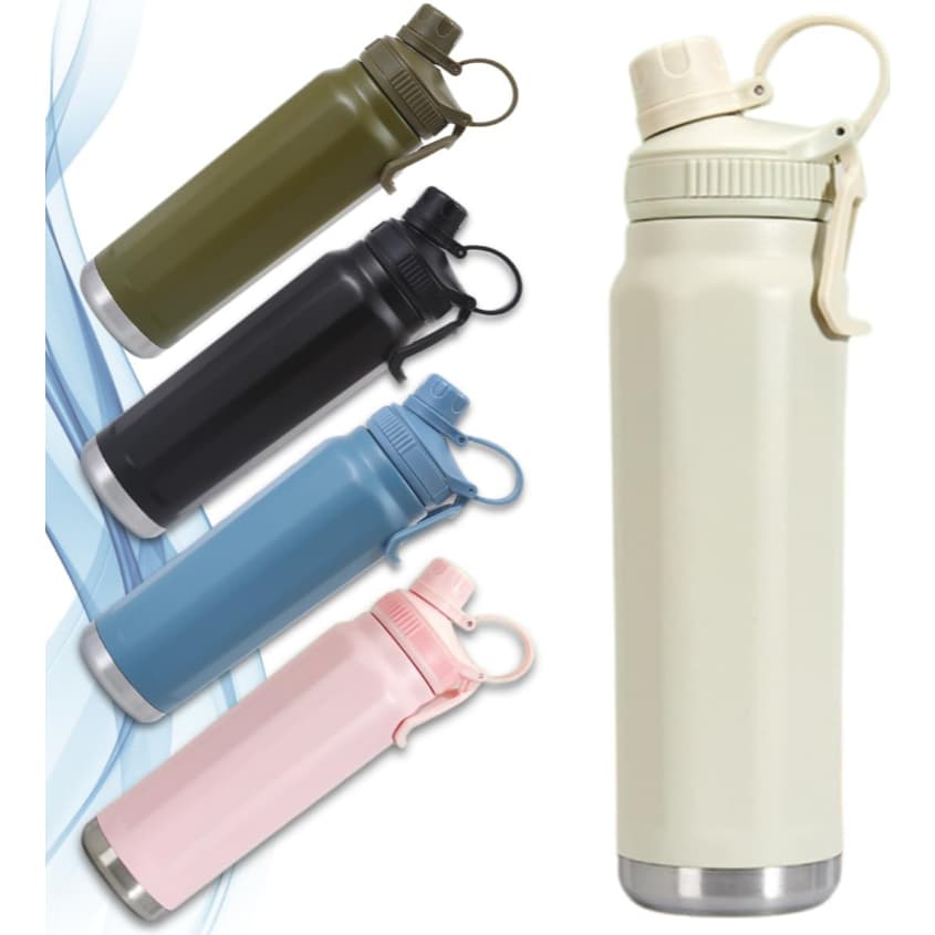 Garrafa De Água 800ml Térmica Inox Esportiva Antivazamento