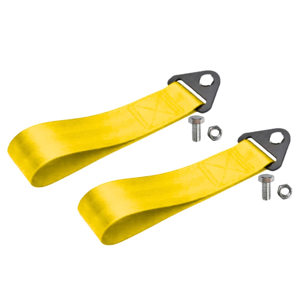 Kit 2 Cinta Reboque Acessórios Tow Strap Tunning Fita Reboque Para-choque Hook Racing Engate