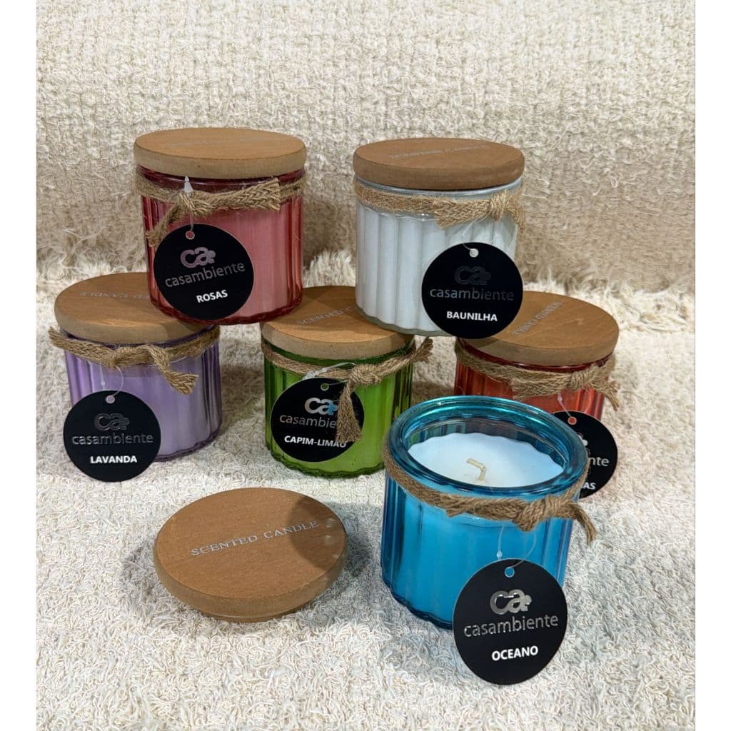 Velas Aromáticas Perfumadas scented candle VELA-009   170g com Tampa