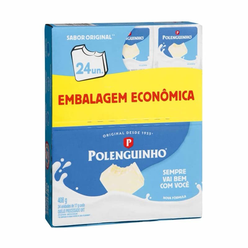 Queijo Polenguinho Processado Uht Original 24 Unidades 17g