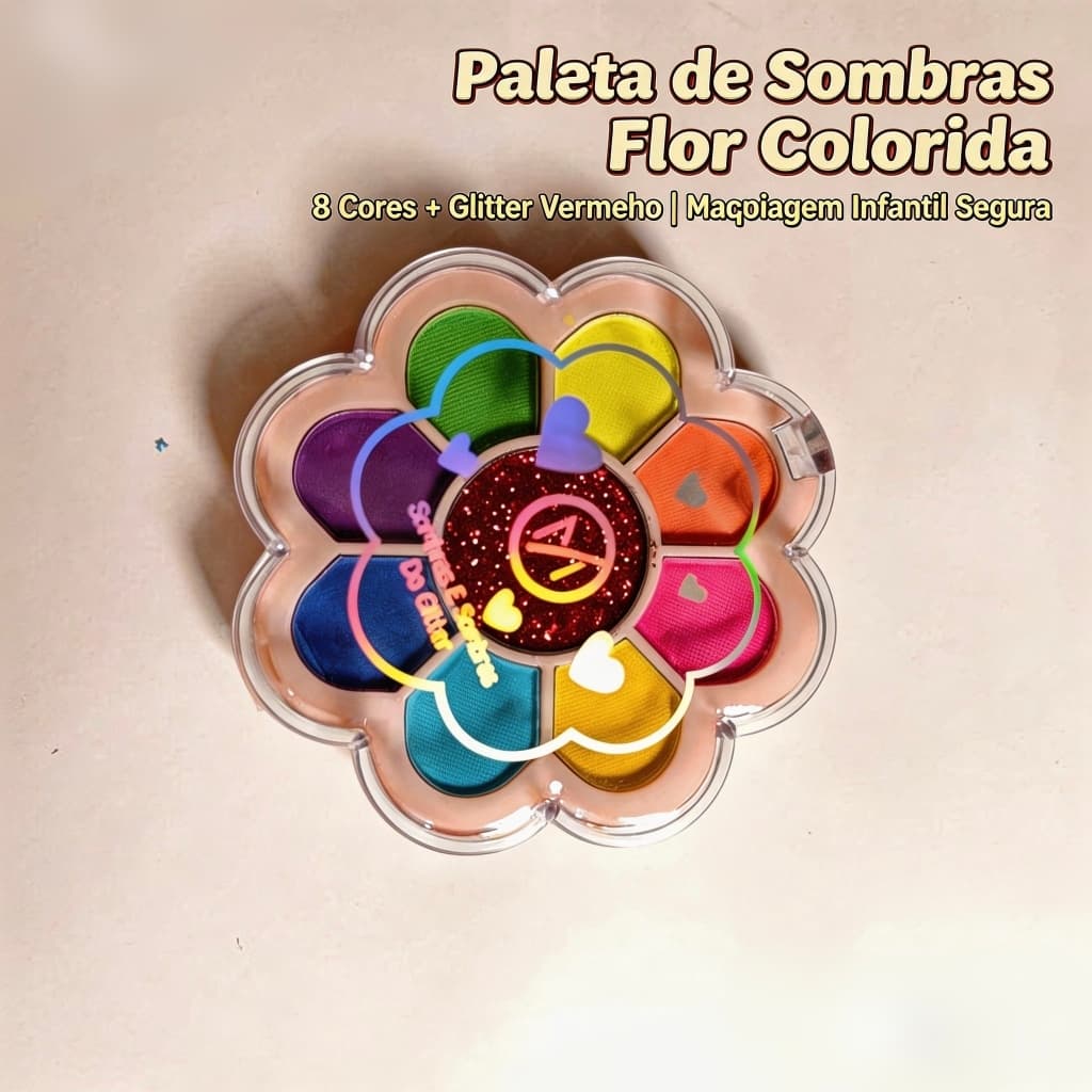 Paleta de sombras multicoloridas - alta pigmentação, para maquiagens diárias/especiais