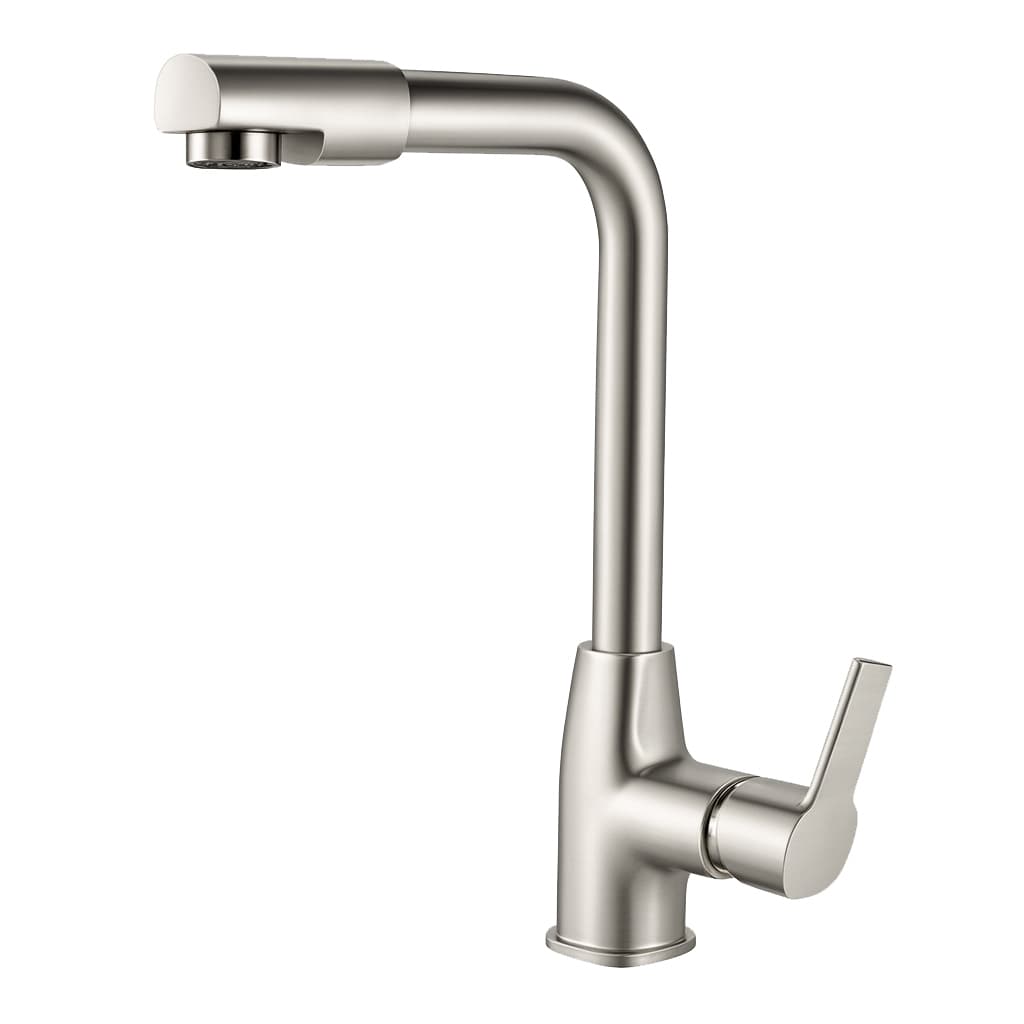 Torneira Gourmet Monocomando Inox Bica Alta Giratória Misturador Quente e Frio Inox Quente e Frio