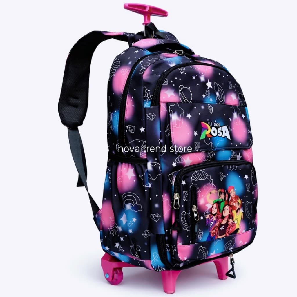 MOCHILA ESCOLAR COM RODINHAS DOS ROSA – RESISTENTE E MODERNA
