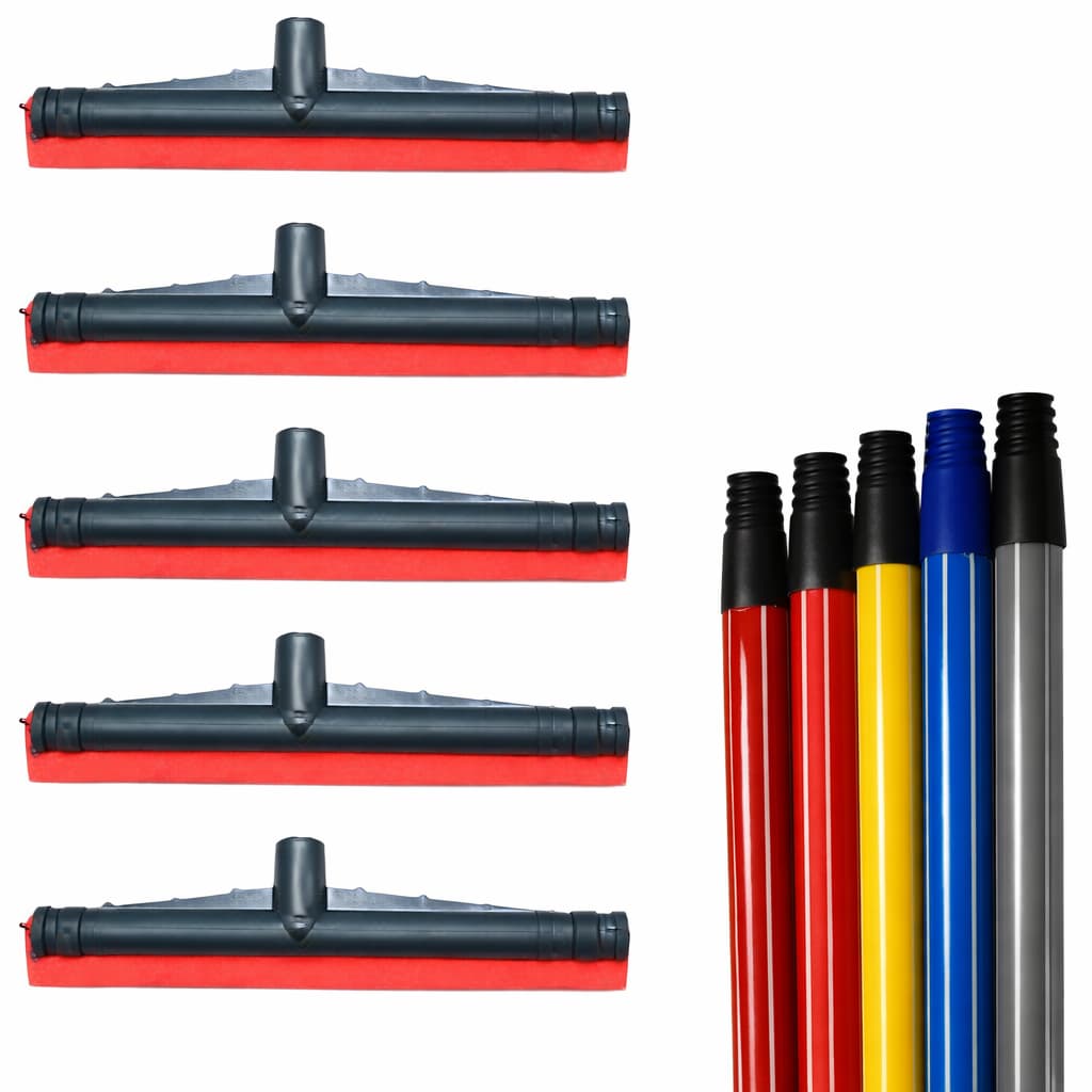 5 RODOS PLASTICOS 30CM COM 5 CABOS