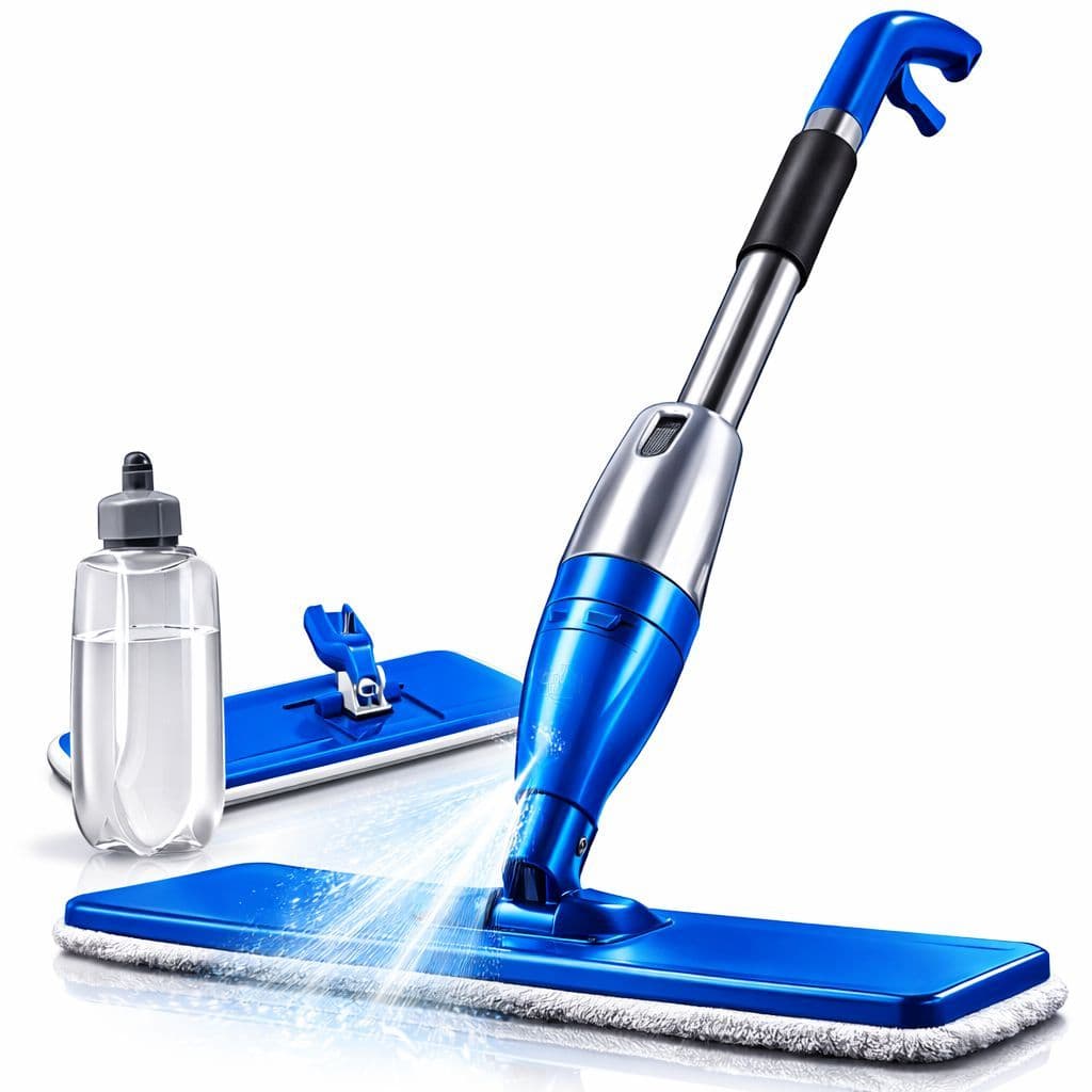 Mop Spray Vithu Esfregão Rodo Reservatório Inox Microfibra Limpeza Cabo Ajustavel Pisos Gerais