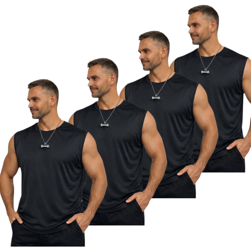 Kit 4 regatas oversized dry fit treino academia