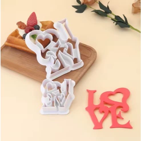 Cortador Molde Love Dia Dos Namorados Biscuit Pasta Americana Confeitaria
