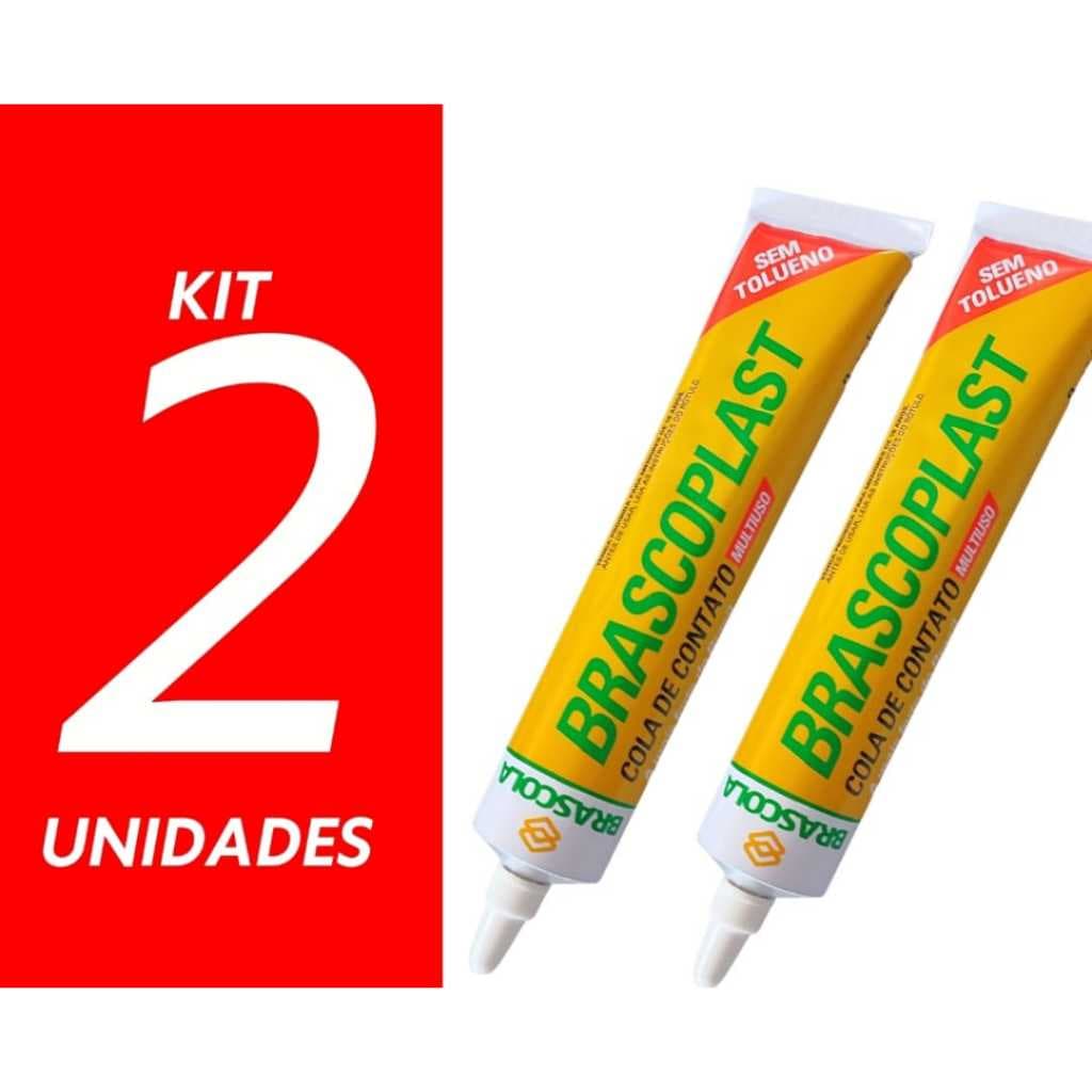 Kit 2 Cola Contato Profissional 75gr cada Bisnaga Brascola