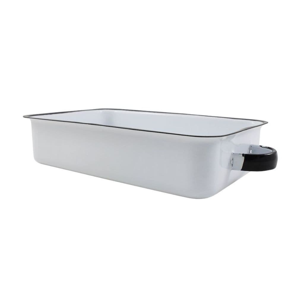 Forma Bandeja Retangular Ewel Esmaltada M Branco 1500ml
