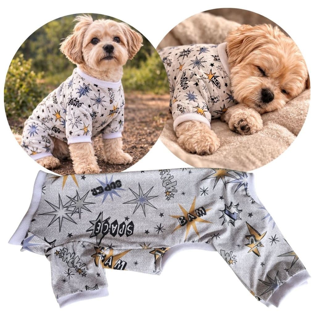 Pijama Cachorro Customizado 04 Roupa Roupinha Pijaminha Pet Cão Fêmea Camisola Cao Filhote Anti Frio Inverno Pequeno