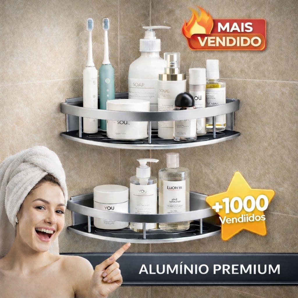 Suporte Shampoo kit Com 2 Banheiro Prateleiras Cozinhas Organizado Em L  Multiuso  Quarto pratileira