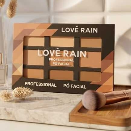 Paleta de Pó Facial  - 9 Cores Nude Matte com Textura Aveludada