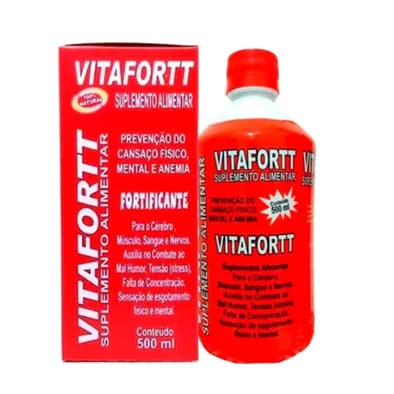 12 Unidades VitaFortt Líquido 500ml Fortificante para Cansaço