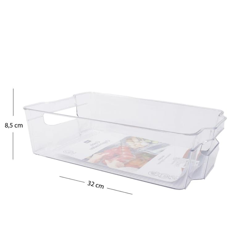 Organizador Empilhável para Geladeira e Armários – Transparente