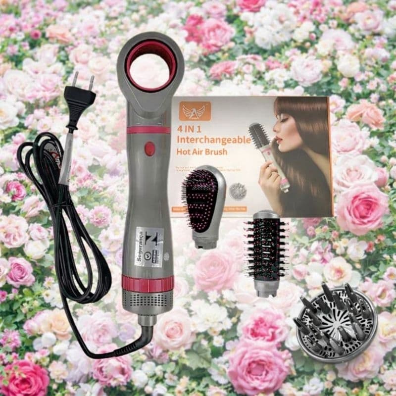 ESCOVA SECADORA DE CABELO 4 EM 1 – MODELADORA E ALISADORA DE AR QUENTE