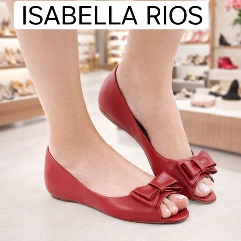 SAPATILHA PEEP TOE NAPA VERMELHA IRSHOES