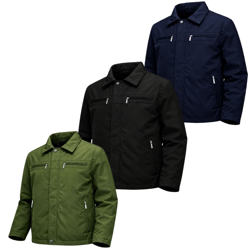 Jaqueta Masculina Premium Casual Lisa Ziper Reforçado Casaco Resistente Ref.915