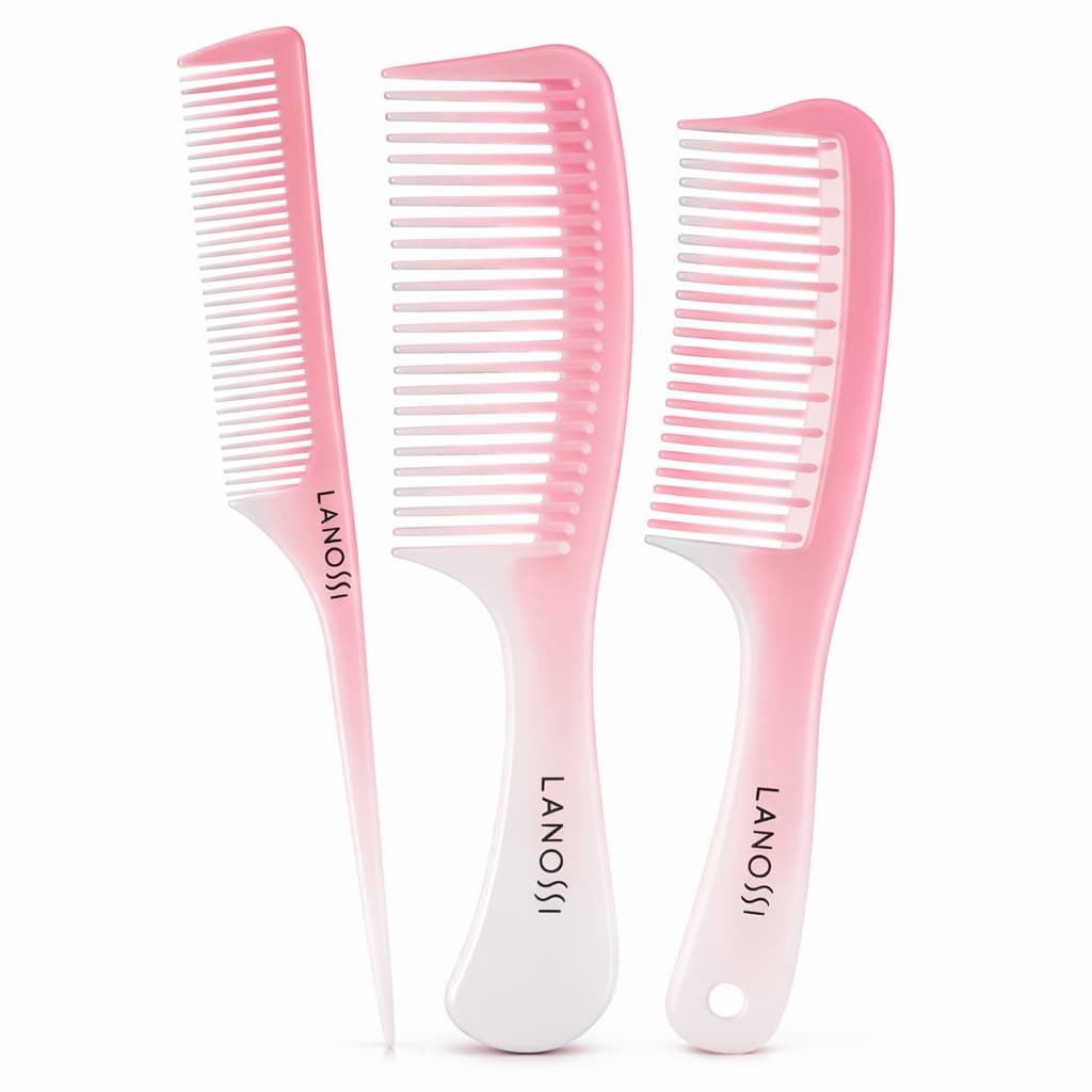 Conjunto de Pente com 3 Unidades Para Cabelos Penteado Rose Lanossi