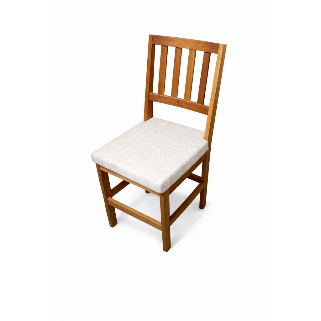 Cadeira de jantar Bela Confort Design Elegante em Madeira com Assento em Tecido