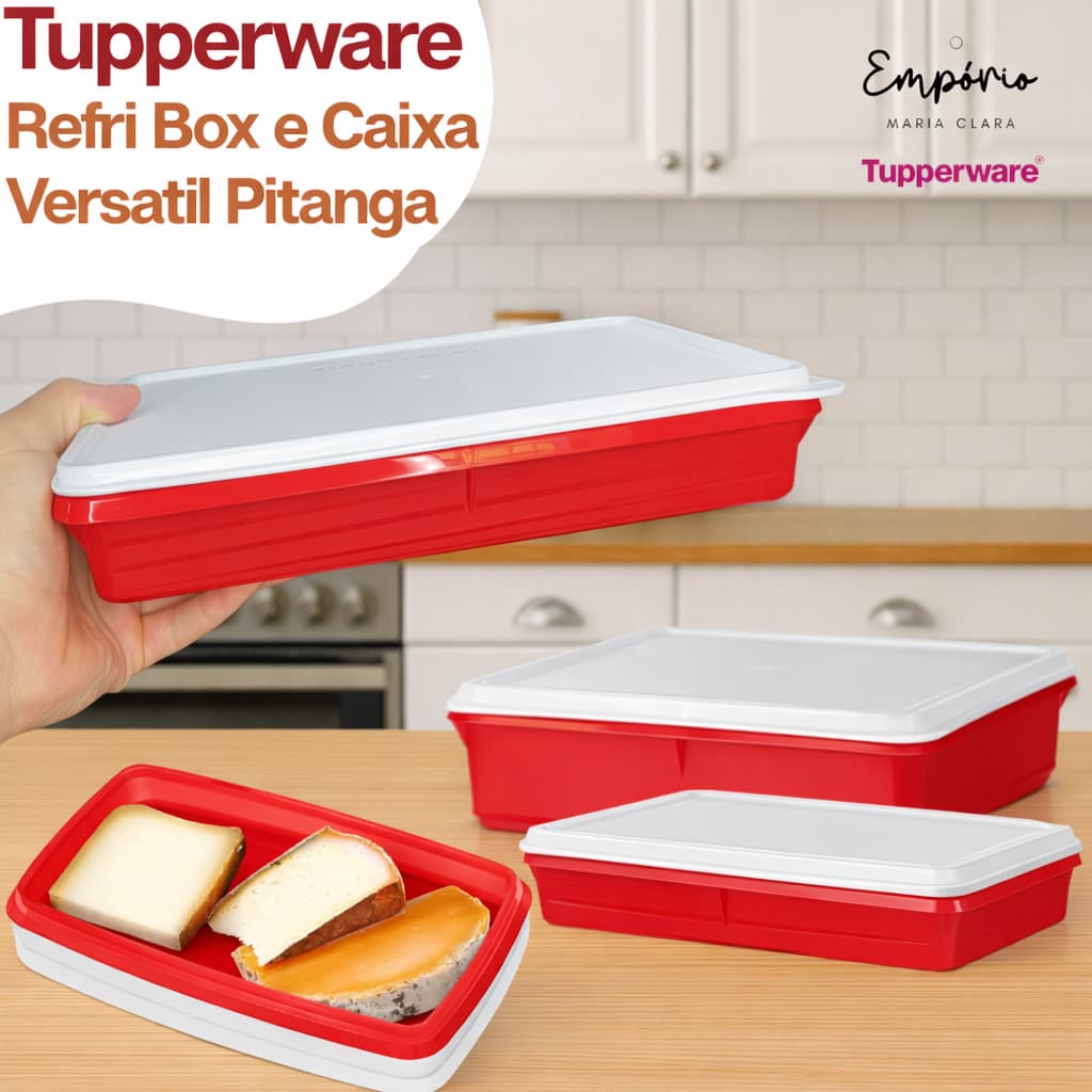 Tupperware Refri Box e Caixa Versatil Pitanga Tamanho a Escolher
