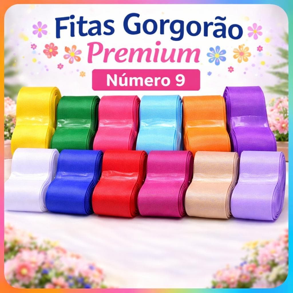 Fita de Gorgurão Premium Nº 9 (38mm) para Laços | Alta Qualidade | Cores Variadas